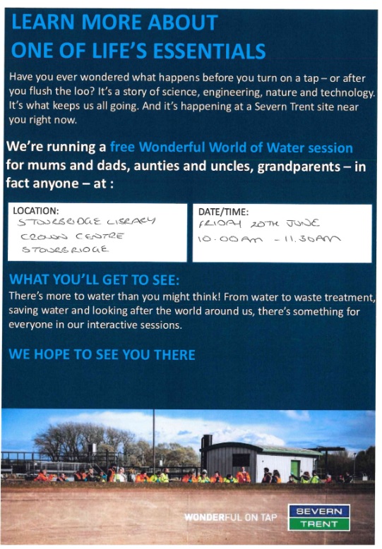Stourbridge Library - Wonderful World of Water